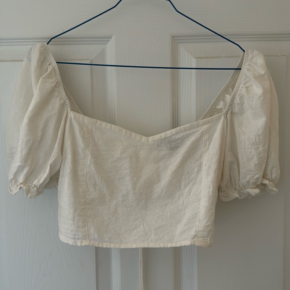 Motel Rocks White Back Tie Top
